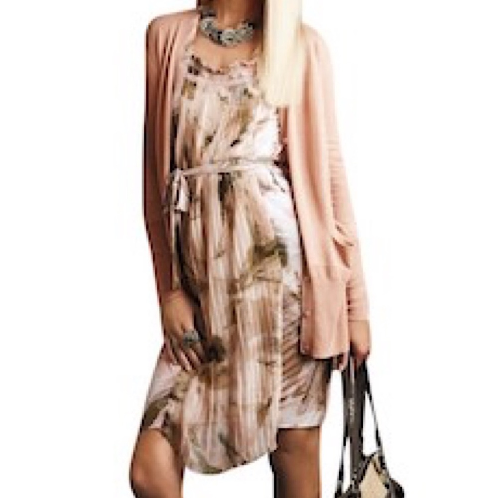 Simply Vera Vera Wang Blush Floral Chiffon Dress
